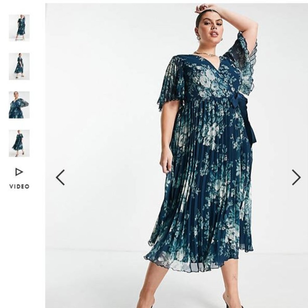 ASOS DESIGN Curve Floral Wrap Dress